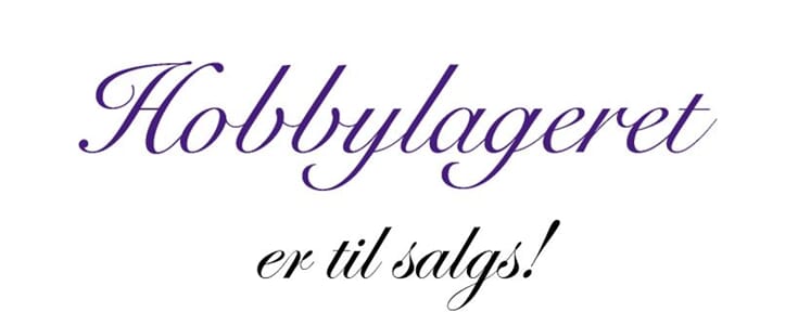 Hobbylageret er til salgs!
