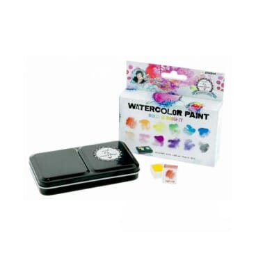 Akvarellmaling og blyanter