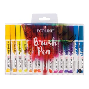 Talens Ecoline Brush Pen - Sett med 30 ass. farger
