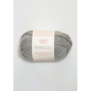 Merinoull Gråmelert