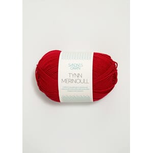 Tynn Merinoull Rød