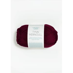 Tynn Merinoull Vinrød
