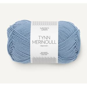 Tynn Merinoull Blå Hortensia