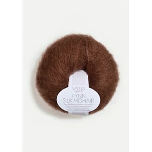 Tynn Silk Mohair Mørk Brun