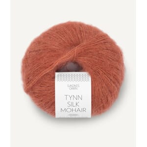 Tynn Silk Mohair Lys Kobberbrun