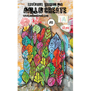 #11 - Ephemera Die-Cuts - Doodle Leaves -Colour - AALL & Cre