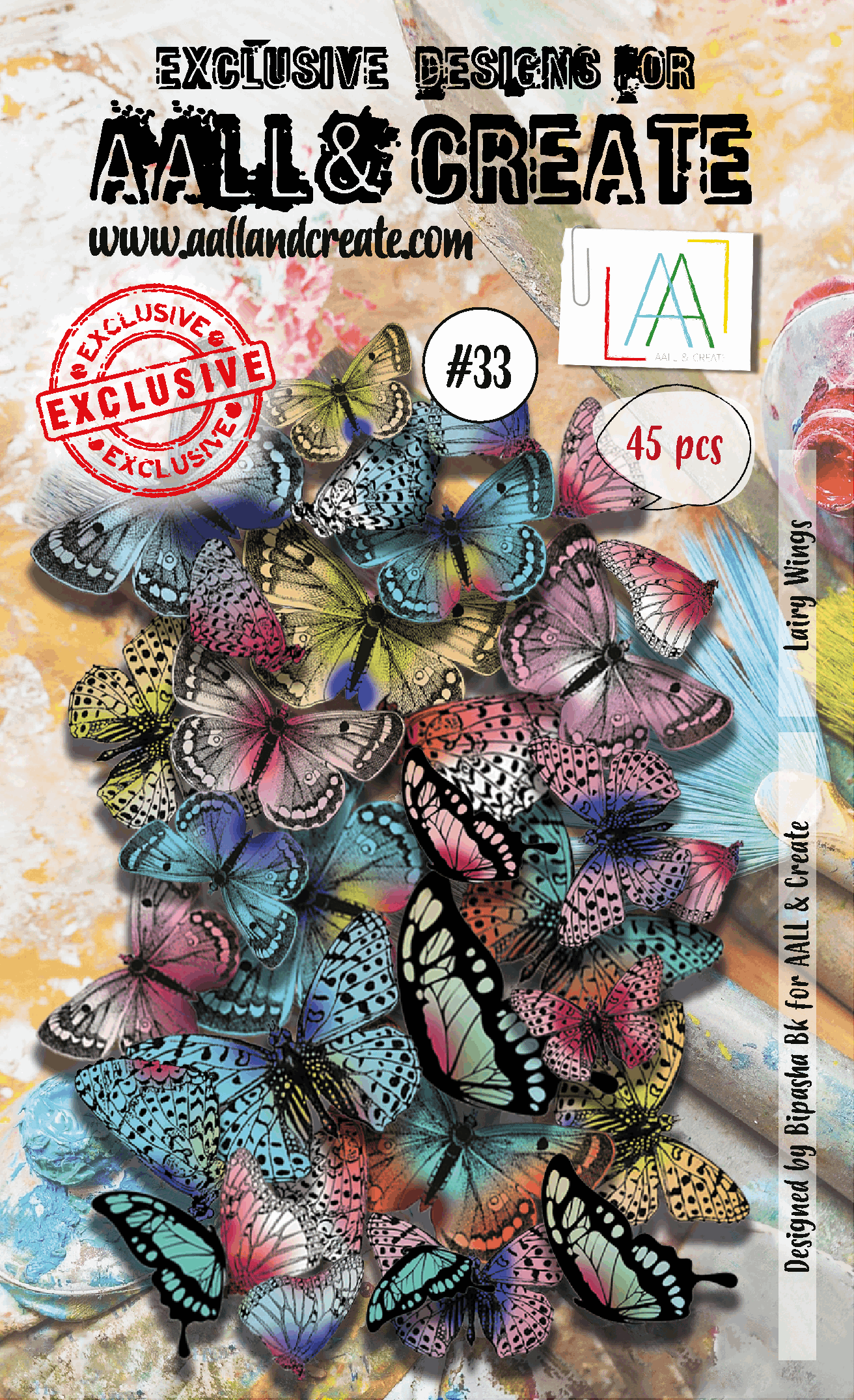 AALL & Create Papier Éphéméra Die-Cuts Tongues Sharp White AALL-EP-004 - 8 Designs Créatifs
