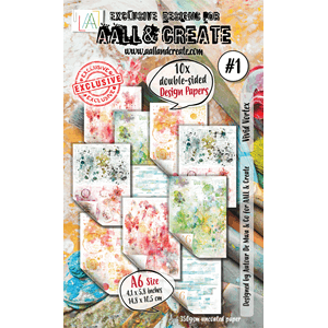 AALL & Create  #01 - A6 Design Paper - Vivid Vortex