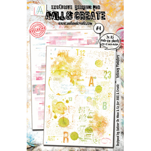 AALL & Create - #4 - A5 Rub-Ons - Yellowy Pinksters  - 2x A5