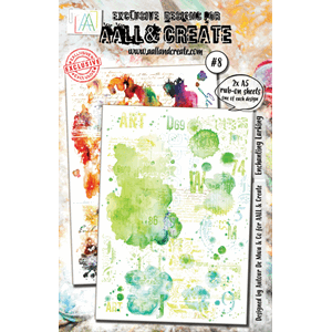 AALL & Create - #8 - A5 Rub-Ons - Enchanting Larking  - 2x A