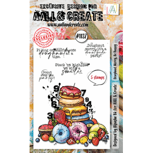 AALL & Create - #1137 - A6 Stamp Set - Doughnut Worry, Be Ha
