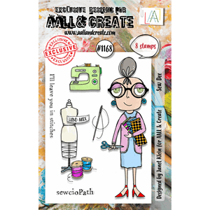 AALL & Create  #1168 - A7 Stamp Set - Sew Dee