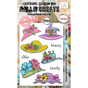 AALL & Create - #1169 - A6 Stamp Set - Elegant Hats