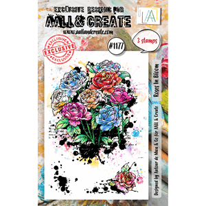 AALL & Create - #1177 - A7 Stamp Set - Roses In Bloom