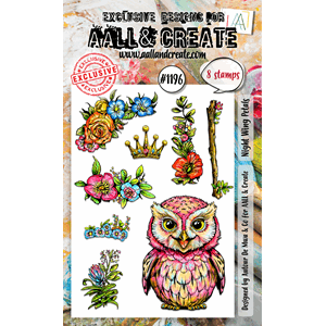 AALL & Create - #1196 - A6 Stamp Set - Night Wing Petals