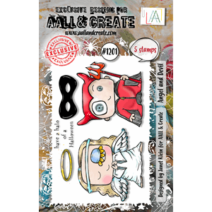 AALL & Create - #1201 - A7 Stamp Set - Angel and Devil