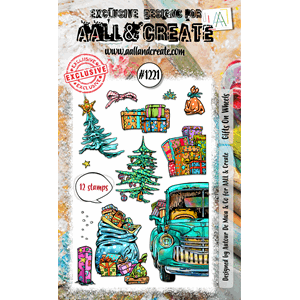 AALL & Create - #1221 - A6 Stamp Set - Gifts On Wheels