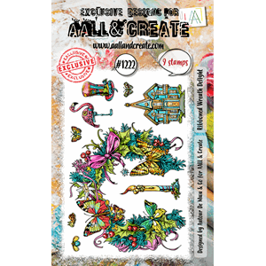 AALL & Create - #1222 - A6 Stamp Set - Ribboned Wreath Delig