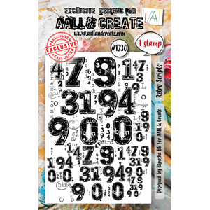 AALL & Create - #1230 - A7 Stamp Set - Retro Scripts