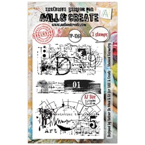 Aall and Create Celestial Marks A7 Stamp Set Stained Geometr