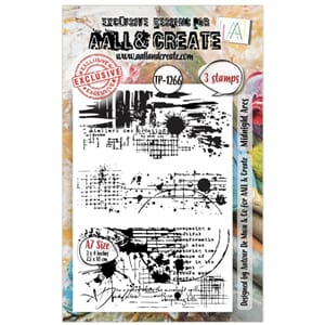 Aall and Create Celestial Marks A7 Stamp Set Midnight Arcs (