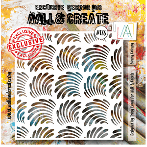 #176 - 6""x6"" Stencil - Bloopy Galoopy - AALL & Create