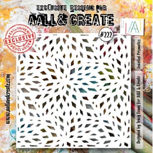 "AALL & Create - #222 - 6""x6"" Stencil - Jewelled Prismatic