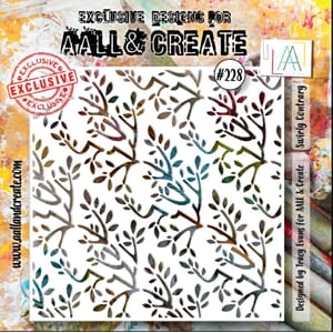 AALL & Create - #228 - 6""x6"" Stencil - Swirly Contrary