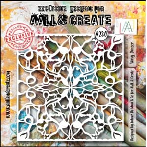 AALL & Create - #230 - 6""x6"" Stencil - Wavy Dancer