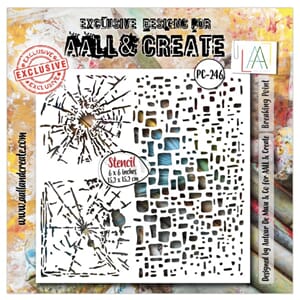 Aall and Create Fractured Ecosphere Stencil 6x6 Inch Breakin