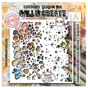 Aall and Create Fractured Ecosphere Stencil 6x6 Inch Rocky D