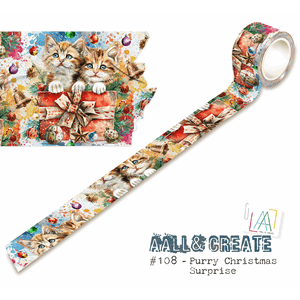 AALL & Create - #108 - Washi Tape - Purry Christmas Surprise