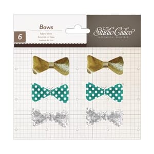 Embellishments - SC - Printshop - Fabric Bows - 6 pc