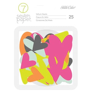 Embellishements - SC - Baxter - Vellum Hearts 25 Piece