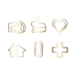 Embellishments - AT - Stitched - Paper Clips - Gold