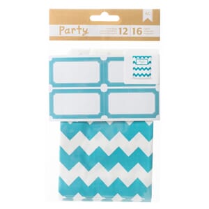 Treat Bags & Labels - AC - DIY Party - Blue 12 Bags/16 Labe