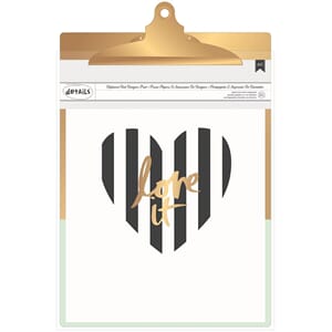 Clipboard w/Print - AC - Gold and Mint