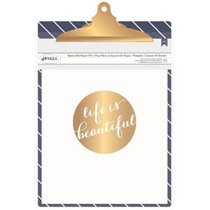 Clipboard w/Print - AC - Blue With Stripe