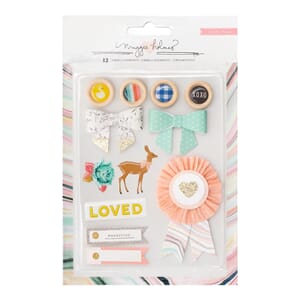 Stickers - Gather - Mixed Embellishments - 12 Piece -