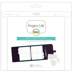 Project Life - 6 x 8 - Perforated Card Pages 30 Piece
