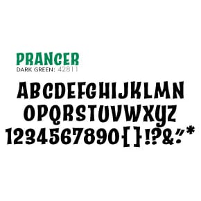Thickers Chipboard - Prancer - dark green