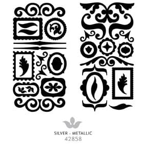 Thickers Chipboard - Accents -  silver metallic