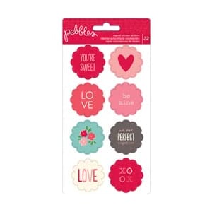 Stickers - PB - Yours Truly - Repeat Scallop - 4 Sheets