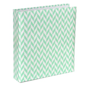PL 6X8 ALBUM BLUE HERRINGBONE