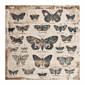 Burlap Panel - Butterflies