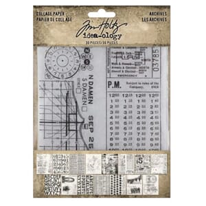 "Idea-ology Tim Holtz Collage Paper Archives (TH94366)
Tim H