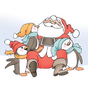 Santa and Penguins