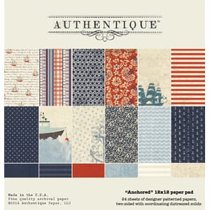 12x12 paper - Anchored Paper Pad - Two-sided heavy-weight te