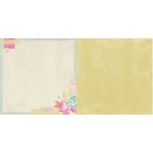 12x12 paper - Flower - Two-sided heavy-weight textured cards