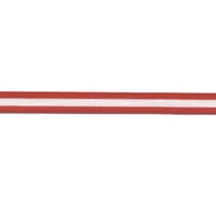 bazzill bånd, Red Stripe 9,5mm -  50% RABATT